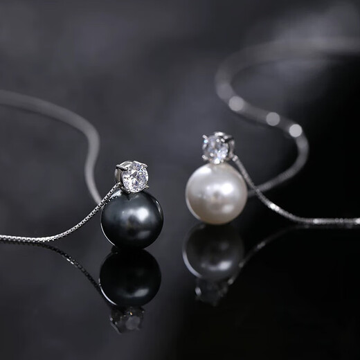 Artificial pearl necklace Princess Diana's same style Shijia Zhengyuan light luxury high-end clavicle chain neck necklace 2025 new style 12MM pearl white 40+5cm