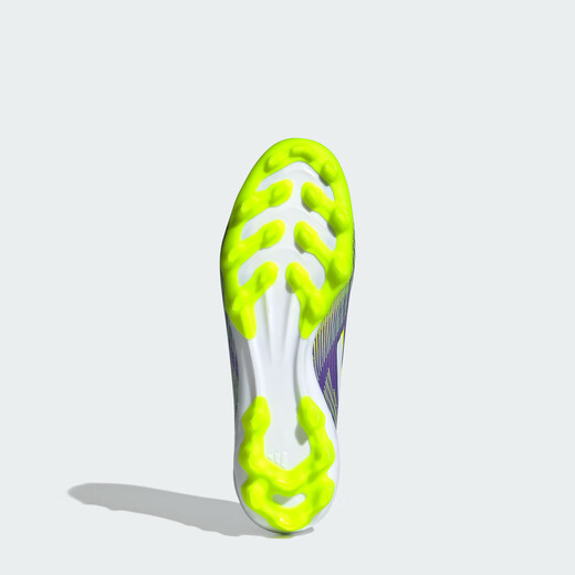 Adidas F50 LEAGUE artificial turf 2G/3G AG ultra-light customized short spike football shoes Adidas purple/white/bright lemon yellow (recommended to choose a half size larger) 40