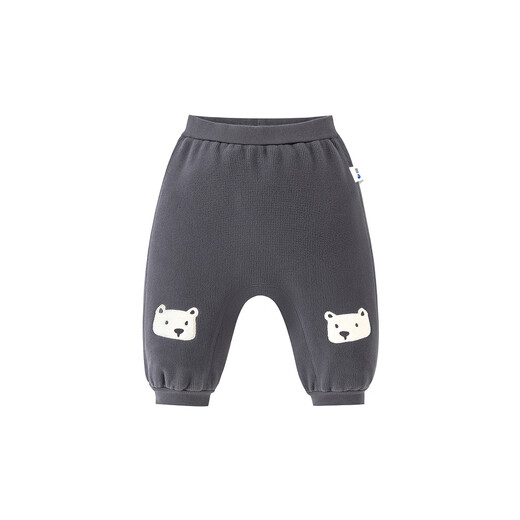 Minibala (minibala) boys and girls pants warm lining with velvet to prevent belly 2025 winter loose PP pants