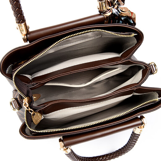 Snow love kangaroo gifts for mothers 30 years old 40 years old wife 50 handbags 2025 new mother bag mother lady bag women's bag brown gift box + silk scarf + hand bag card bag