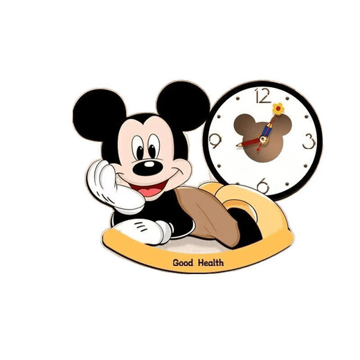 Internet celebrity new panda creative clock ornaments tumbler home silent clock children's room table display Mickey tumbler clock-waist Mickey (free battery) 20*25 cm