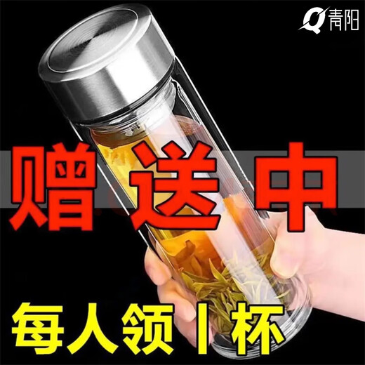 Limited time grab double-walled glass portable household insulated tea cup for men and women, high-end large-capacity thickened water cup, large-capacity explosion-proof 350ml