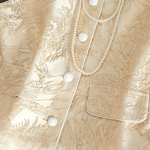 Sibaishe Loose Cotton Vest 2025 Autumn New Women's Fashion Round Neck Embroidered Single-breasted Stacked Vest, Apricot One Size