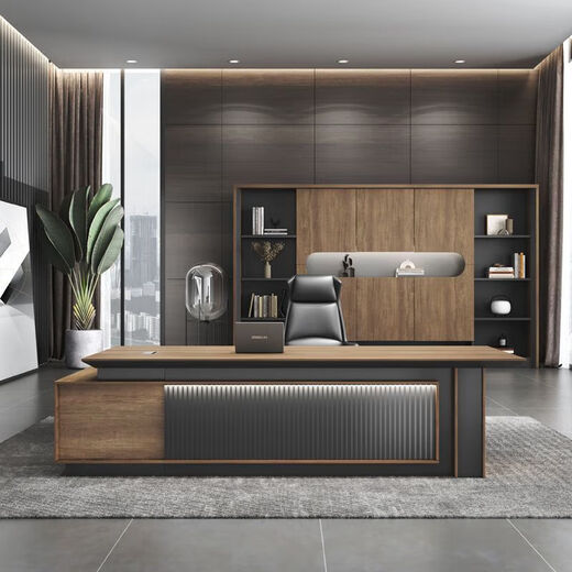 Desk boss table simple modern executive desk creative office desk and chair combination package manager table president table total length 2 meters boss table