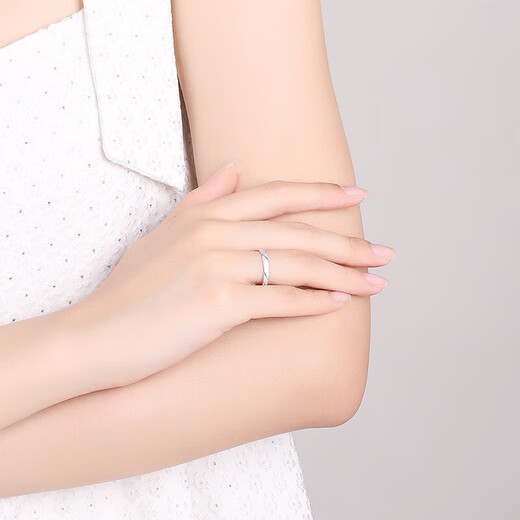 Saturday Fu PT950 platinum ring simple ring ring birthday gift PT017304 No. 11 about 1.66g