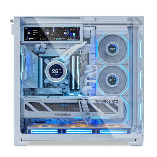 LIANLI 8.8英寸机箱万用屏幕 台式机高清副屏USB供电 DIY主题 ARGB灯光同步 多屏支持 横竖切换  联力8.8吋万用副屏白色