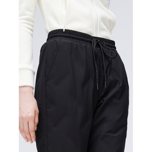 Bosideng Down Pants 2024 Winter New Women's Straight Casual Slim Thick Warm Versatile Drawstring Pants Black 8056 Women's XS 155/66A