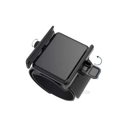 TKHEP106 instant detachable wrist phone holder upgraded model 360-degree rotation without side buttons, dedicated arm and wrist for anchor driving, breathable, sweat-absorbent, running, cycling, fitness outdoor, two-in-one wrist strap + arm strap