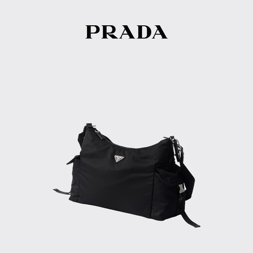 PRADA/Prada Gift Men's Prada Explore Re-Nylon and Cow Leather Handbag Black