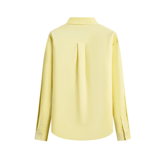 Navigare Italian small sailing women's long-sleeved shirt 2025 autumn new cotton skin-friendly shirt corduroy top Chiffon Yellow S