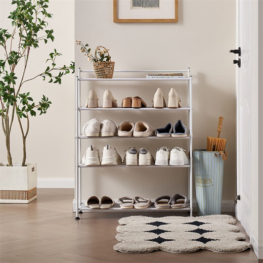 Quanyou Home Modern Simple Iron Shoe Rack Doorway Multi-layer Home Sturdy and Durable Foldable Shoe Storage Rack KD