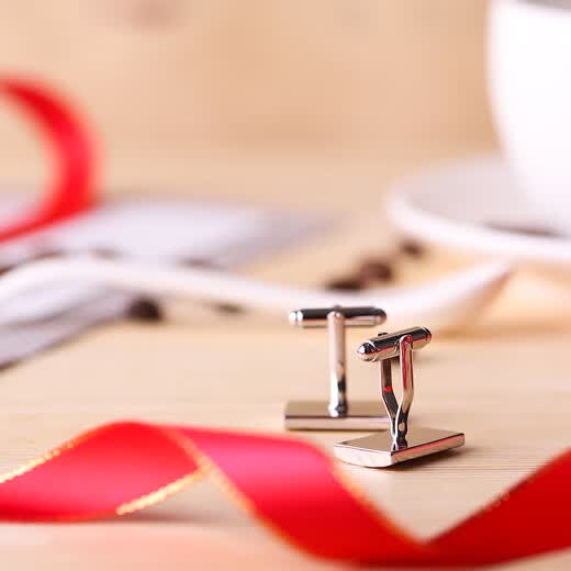 Gemelos para camisa KFLK, clavos para botones franceses, clavos para puños, botones metálicos para camisa de hombre, regalo de cumpleaños empresarial, plateado L714