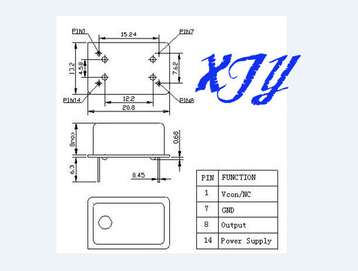 Temperature compensated crystal TCXO 0.1ppm 20M replaces Kenwood SO-2 15.6M, 22.625M