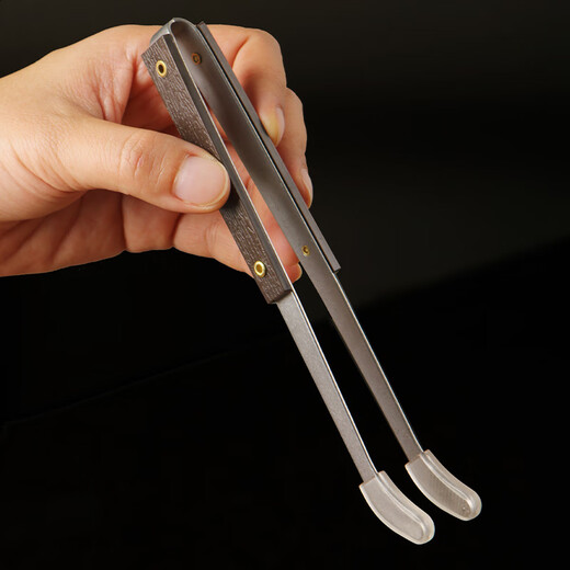 Mihong tea clip, tea cup clip, tweezers, non-slip 304 stainless steel tea clip, tea leaf tea cup washing cup clip, non-slip high-end 304 stainless steel straight handle elbow tea clip