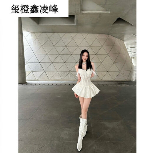 Seal Orange BETTERME2025 White Lace One-shoulder Two-Wear Fishbone Tube Top Slim Fit Off-the-Shoulder S (Waist Size Around 64)