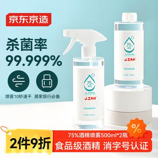 Made in Tokyo, 75% alcohol spray family size 500ml*2 bottles alcohol disinfectant for home, children, office, antibacterial