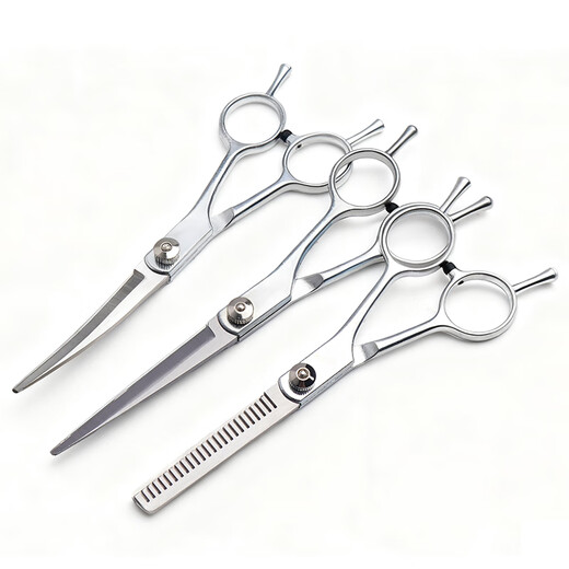 Tanizaki pet scissors set, grooming and styling shearing tools, flat shears, steel combs
