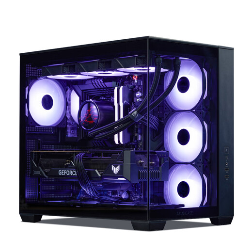 ASUS ROG family bucket 14600KF/RTX5060Ti RTX5070 computer host live broadcast e-sports Delta game design rendering desktop assembly complete machine DIY assembly machine with four 14600KF+RTX5070Ti