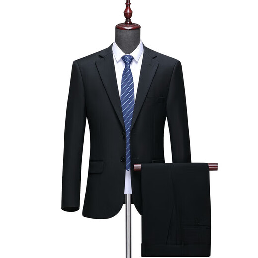 GY Youngor Men's Wedding Dress Wool Suit Work Business Casual Career Groom Professional Wear Sapphire Blue - 2 Buttons - No Slit Youngor S 165 Leave a message for pants size or waist size