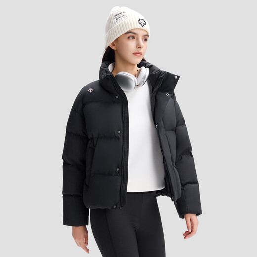 DESCENTE WOMEN S SKI STYLE waterproof women's short sports bag down jacket BK-black S (160/80A)