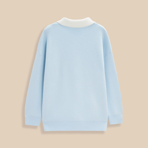 IEF/Aiyifu 2025 winter new American fashion casual letter jacquard loose and versatile woolen mid-top, light yellow, one size fits all