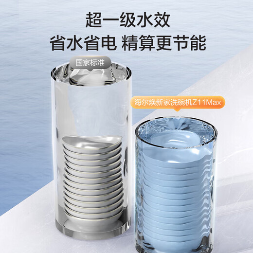 Haier under-stove dishwasher embedded small household 12/14 sets 80 sterilization first-class water efficiency intelligent door opening quick drying 7 days storage nearest warehouse Z11Max multi-sterilization EBW1458GH