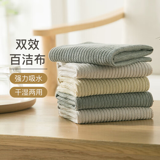 Powerful decontamination and degreasing rags absorb water and are not easy to shed lint. Cleaning cloth for kitchen glass cleaning. Easy-to-clean dishcloth. 6 random (30*40) powerful decontamination cloths.