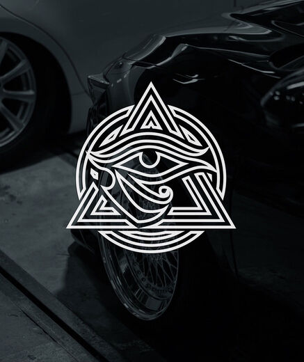 Litian Eye of Horus TheEyeofHorus car sticker fuel tank cover triangle window rear glass personalized car sticker medium white 15*15cm