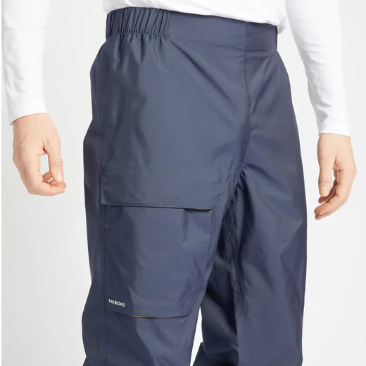 DECATHLON Men's Outdoor Fishing Casual Windproof and Coldproof Pants Waterproof, Windproof and Breathable Large Size Loose Pants Rain Pants Inkstone S W30 L31