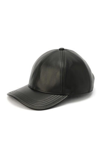 Coach Women's Leather Baseball Cap, Black, XS - S Black XS - S