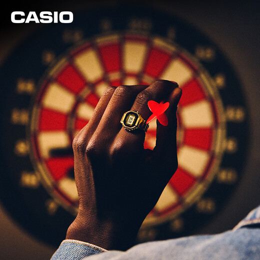 CASIO Limited Ring Watch Gift Box LCD Display LED Lighting 50th Anniversary Gold Casio Cube CRW-001G-9PR Gold