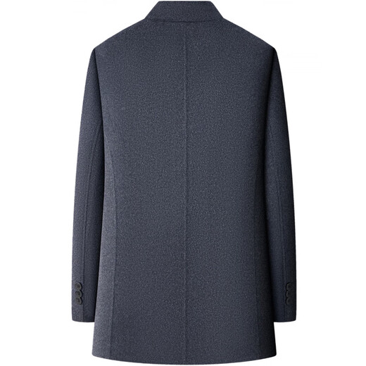 MONTAGUT Double-sided Cashmere Coat Men's Mid-Length Stand Collar Winter Woolen Woolen Liner Windbreaker Jacket for Middle-aged and Elderly People Navy S 165/84A (Recommended 105-120 Jin Jin equals 0.5 kg)