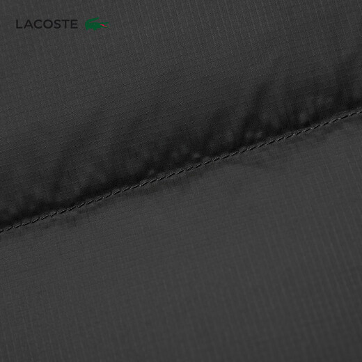 LACOSTE French Crocodile Men's 25 Autumn New Duck Down Zipper Hooded Down Vest | BH2895 031/Black M 50