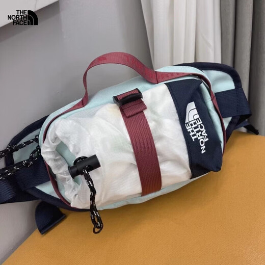 北面（The North Face）新款男女登山户外胸包运动腰包两用斜挎包旅游拼色手机包包 P70-L18-橘色 均码