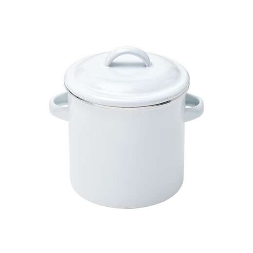 Frost Mountain enamel lard jar double-eared tea bag storage nut biscuit barrel enamel pickle jar storage jar with lid 1.2L can be put into the oven