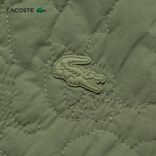 LACOSTE French crocodile women's reversible cotton jacket | BF0651 BMY/khaki green L 40
