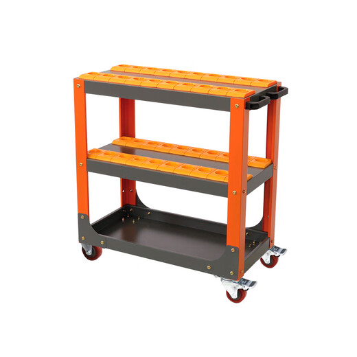 Sailoto CNC tool cart machining center C5C6 cart BT3040 handle cart HSK63 CNC rack management C5-0 single layer gray orange tool cart