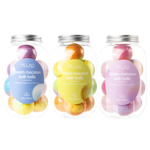 Dream Macaron children's bath ball 20g*10 pieces foot bath ball set gift box essential oil bubble bath ball barrel 20g*10 pieces blue model*3 barrels