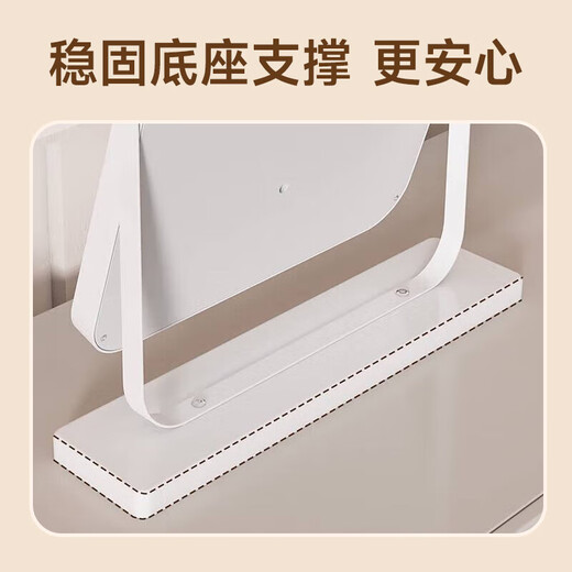 Bedroom mirror make-up mirror with light smart desktop dormitory led beauty mirror elegant light luxury wedding new house gift high-definition desktop vanity mirror girl festival practical gift rotating large size rechargeable