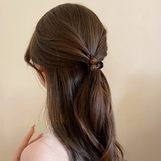 Banzheni grab clip hairpin women's simple large shark clip high-end half-tied hair headdress Maillard style hairpin on the back of the head