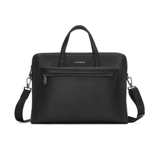 Samsonite/Samsonite Briefcase Men's Large Capacity Business Handbag Cowhide Laptop Bag for Husband and Boyfriend TW4*09001 Black