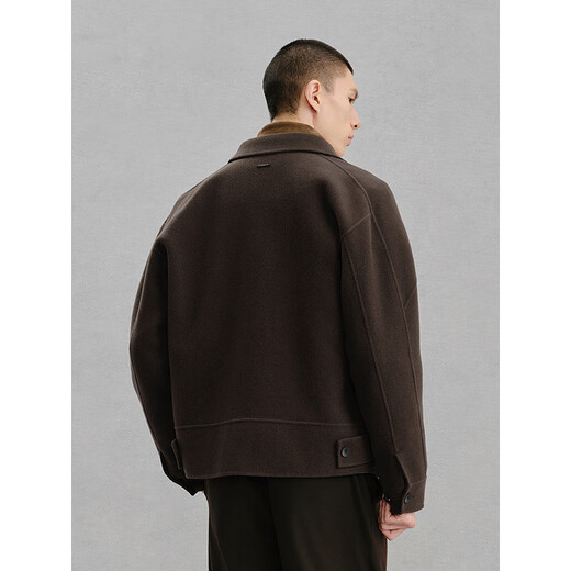 GXG Men's Wear Shopping Mall Same Style Brown Simple Commuting Short Coat Jacket Brown 175/L