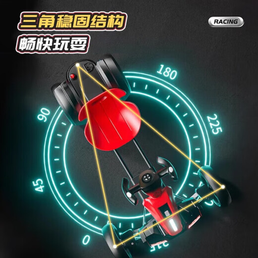 Beijing Materials selects children's kart four-wheel electric car for boys aged 3-6-10 years old, no installation required, foldable remote control toy car that can seat people, K9 dual drive - deep space blue | Bluetooth/spotlight/remote control 2025 upgraded luxury long-range four-wheel kart