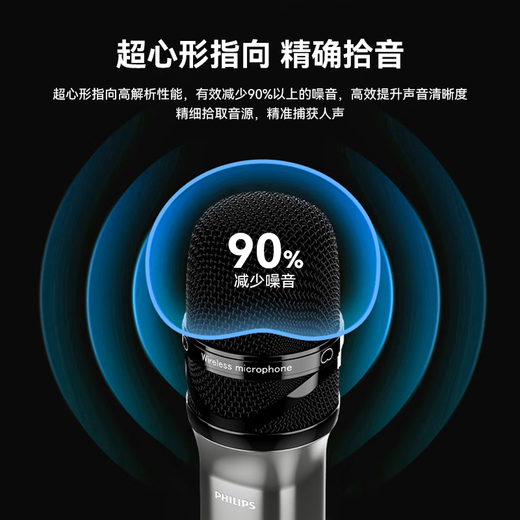 Philips CSS2830 portable wireless microphone one for two multifunctional professional microphone U section home karaoke singer singing special true diversity amplifier audio mixer sound card