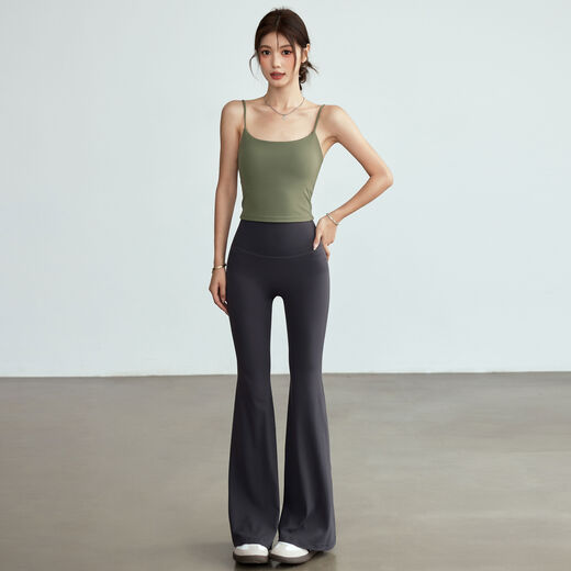 All-in-one yoga vest female beauty back strap bra Pilates shockproof fitness wear sports bra summer black M M