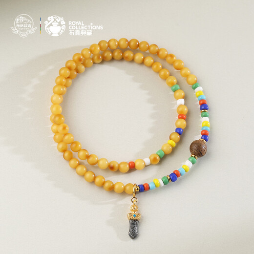 Potala Palace beeswax and glazed multi-circle bracelets, wooden and playful agarwood transfer bead bracelets for men and women, birthday gifts for girlfriends, beeswax and glazed multi-circle bracelets