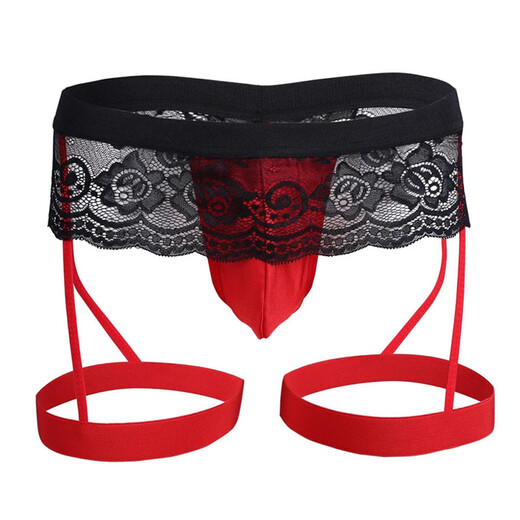 Gfi sexy 2025 new free men's sm men's sexy underwear underwear thong temptation men's date shirt black and red one size