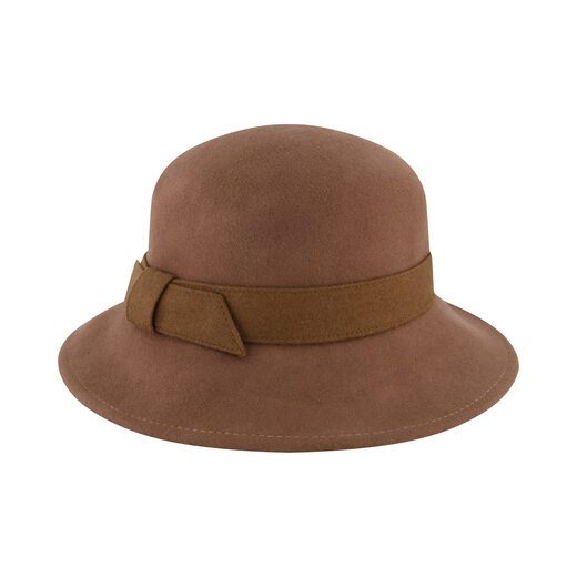 CONCEPT ONE Women's Retro Wool Felt Hat Elegant 1920s Brown One Size