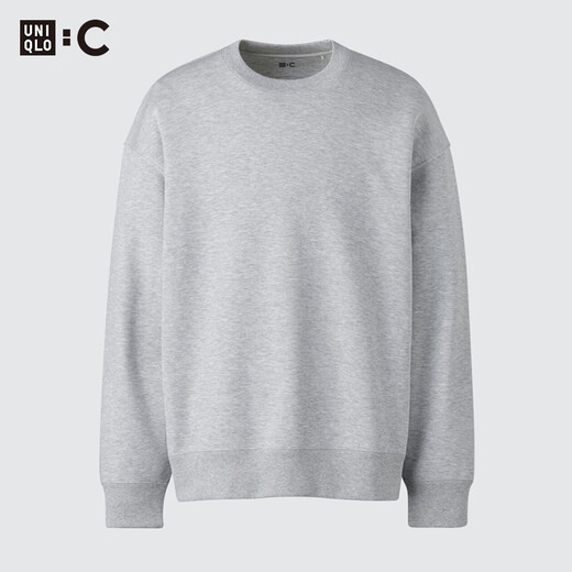 UNIQLO cooperation model/men's and women's loose sweatshirt/long-sleeved sweatshirt 482310 03 Gray M