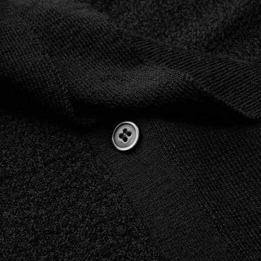 SIQIYOUNG Artist Series-Wool blended cardigan, asymmetrical design, slim, luxurious and slim, milk tea color S